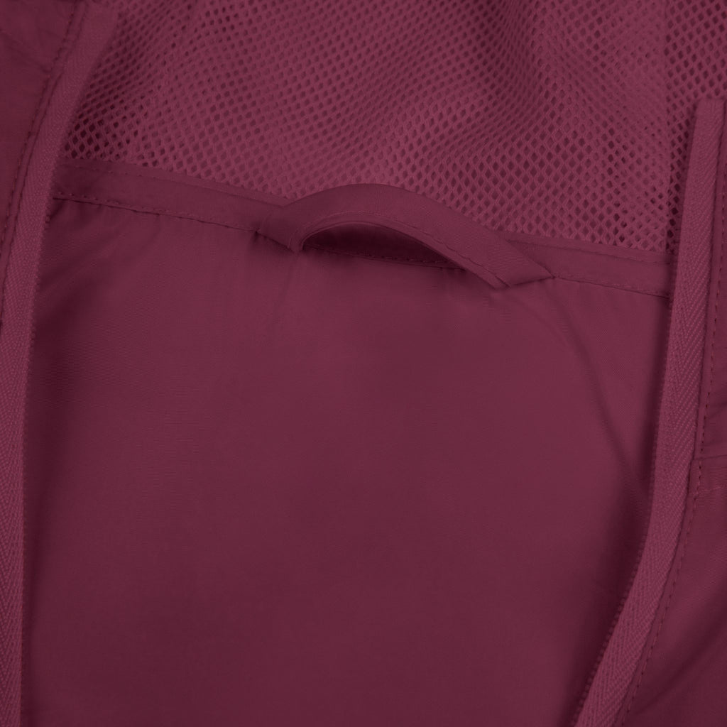 Windbreaker Jacket — Minimal Logo White Hooded Windbreaker