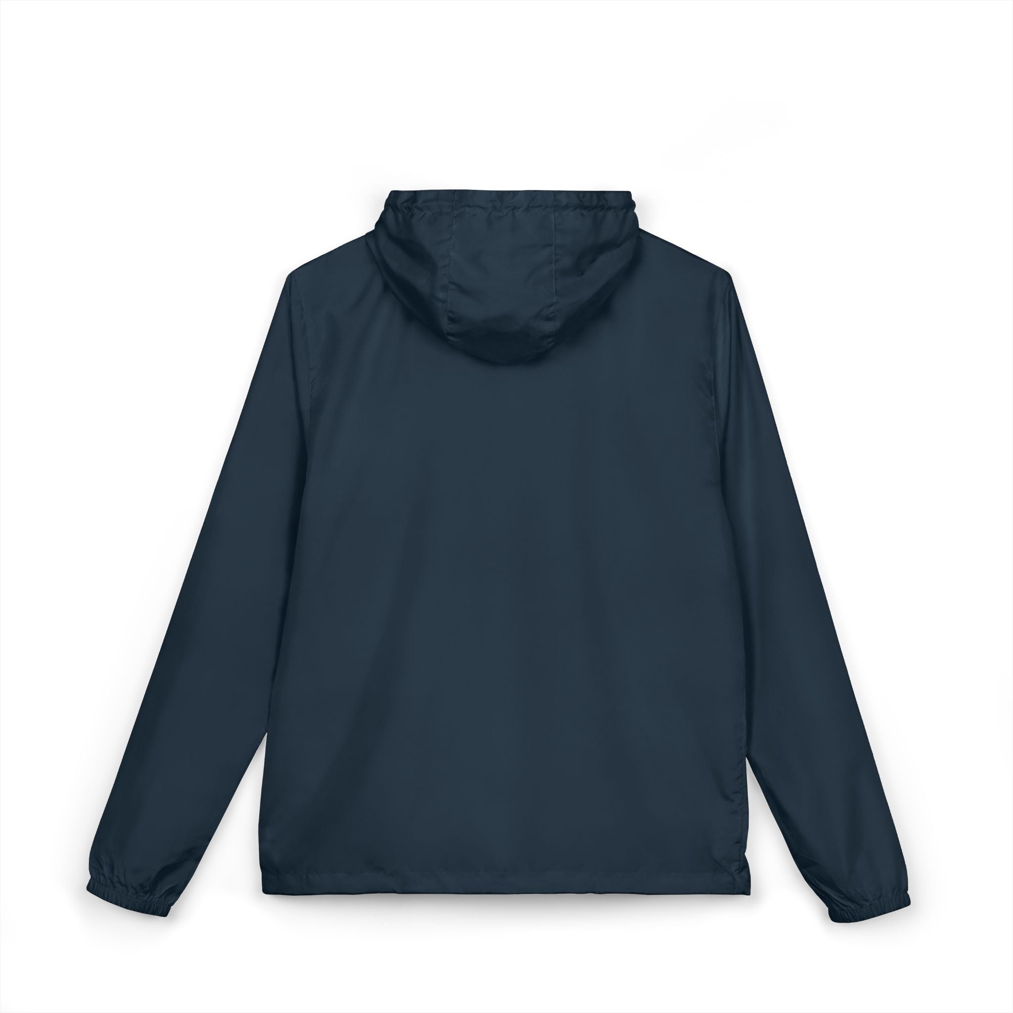 Windbreaker Jacket — Minimal Logo White Hooded Windbreaker