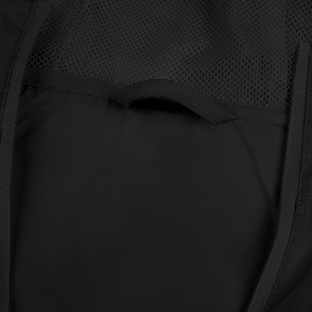 Windbreaker Jacket — Minimal Logo White Hooded Windbreaker