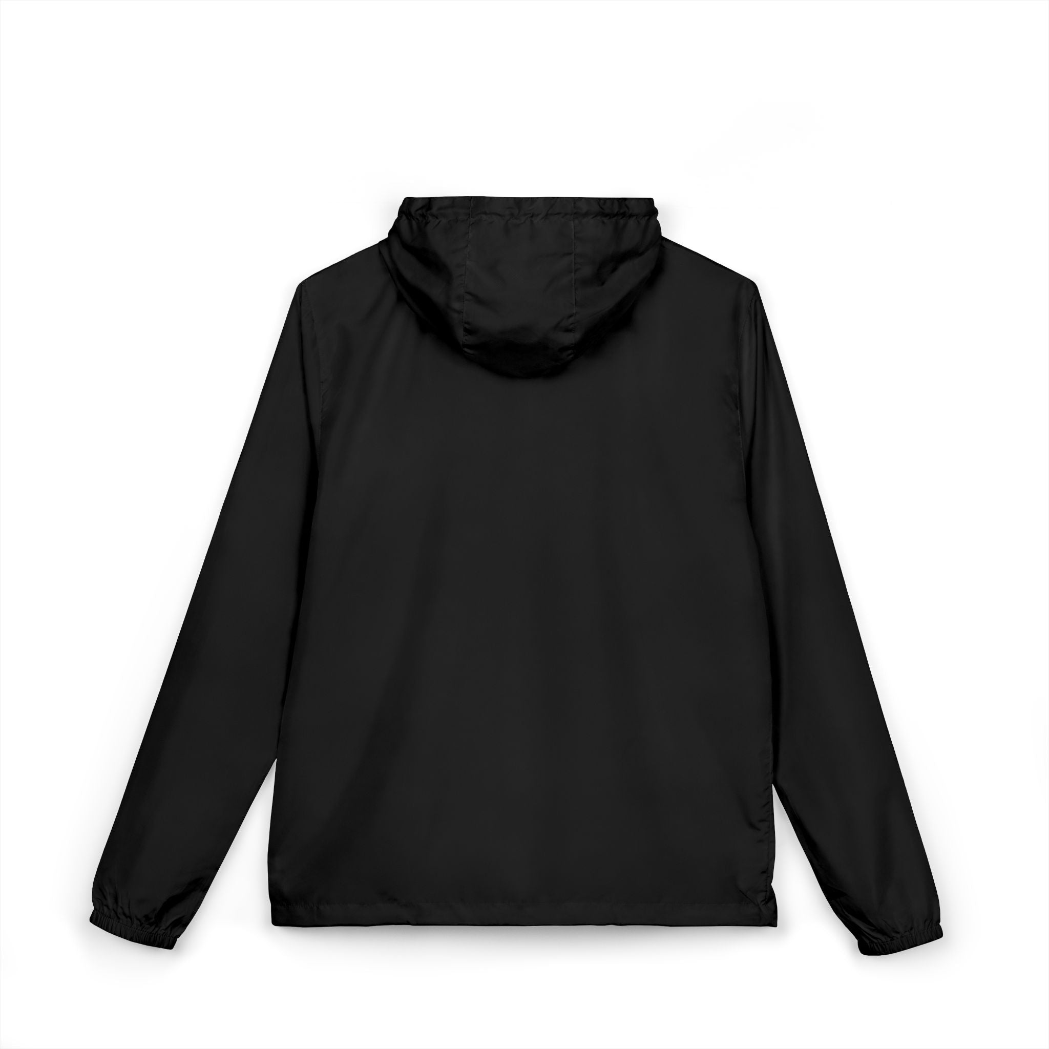 Windbreaker Jacket — Minimal Logo White Hooded Windbreaker