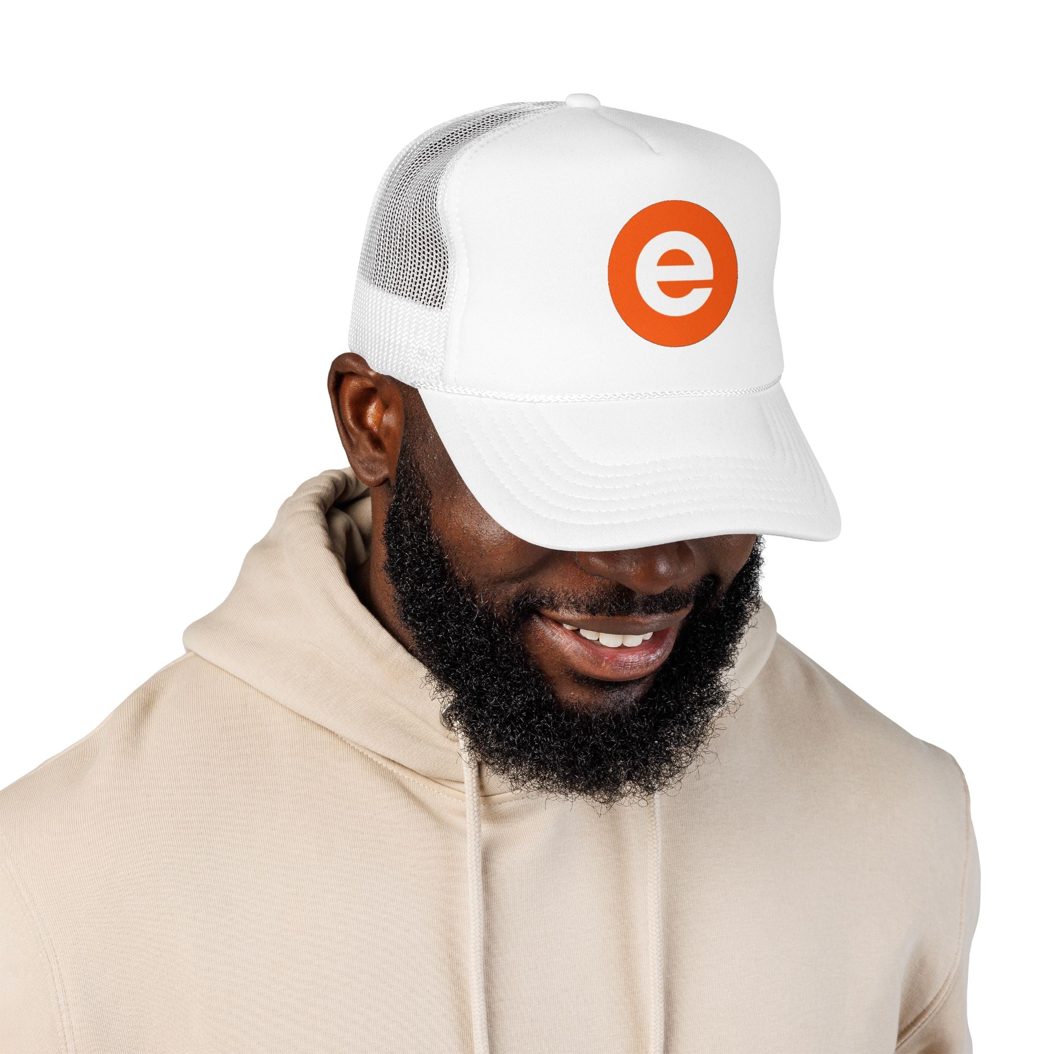 Trucker Hat - Minimal Orange “e” Logo Foam Cap
