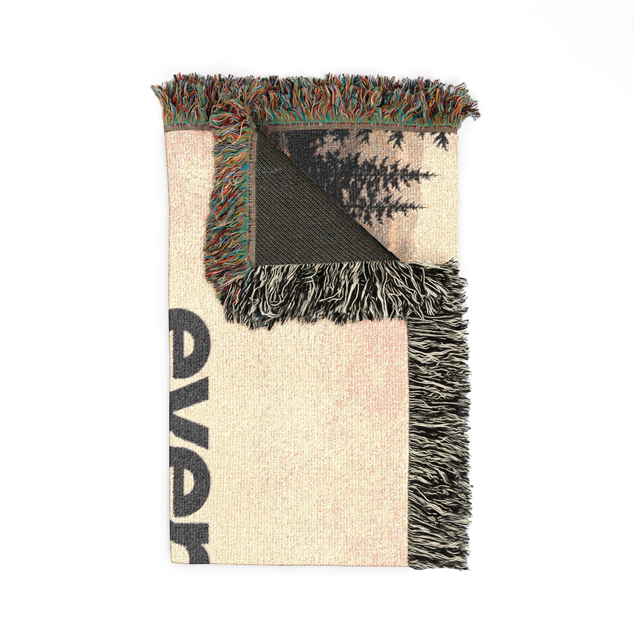 Woven Blanket — 'everything.' Logo Mountain Throw Blanket, Cozy Cabin Decor