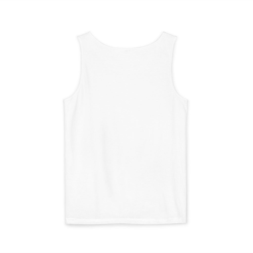 Graphic Tank Top — Vintage Floral Emblem with Orange “e” Logo