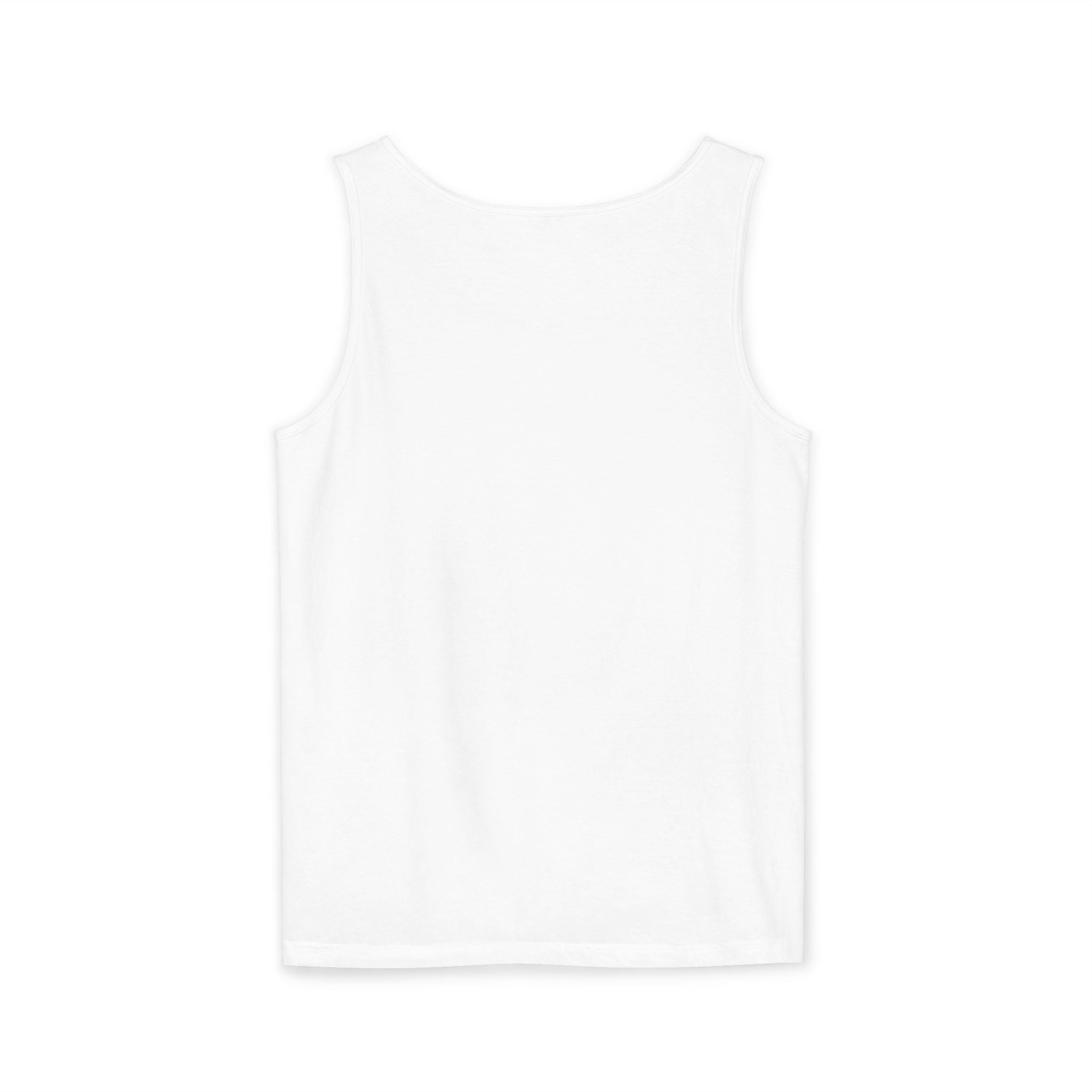 Graphic Tank Top — Vintage Floral Emblem with Orange “e” Logo