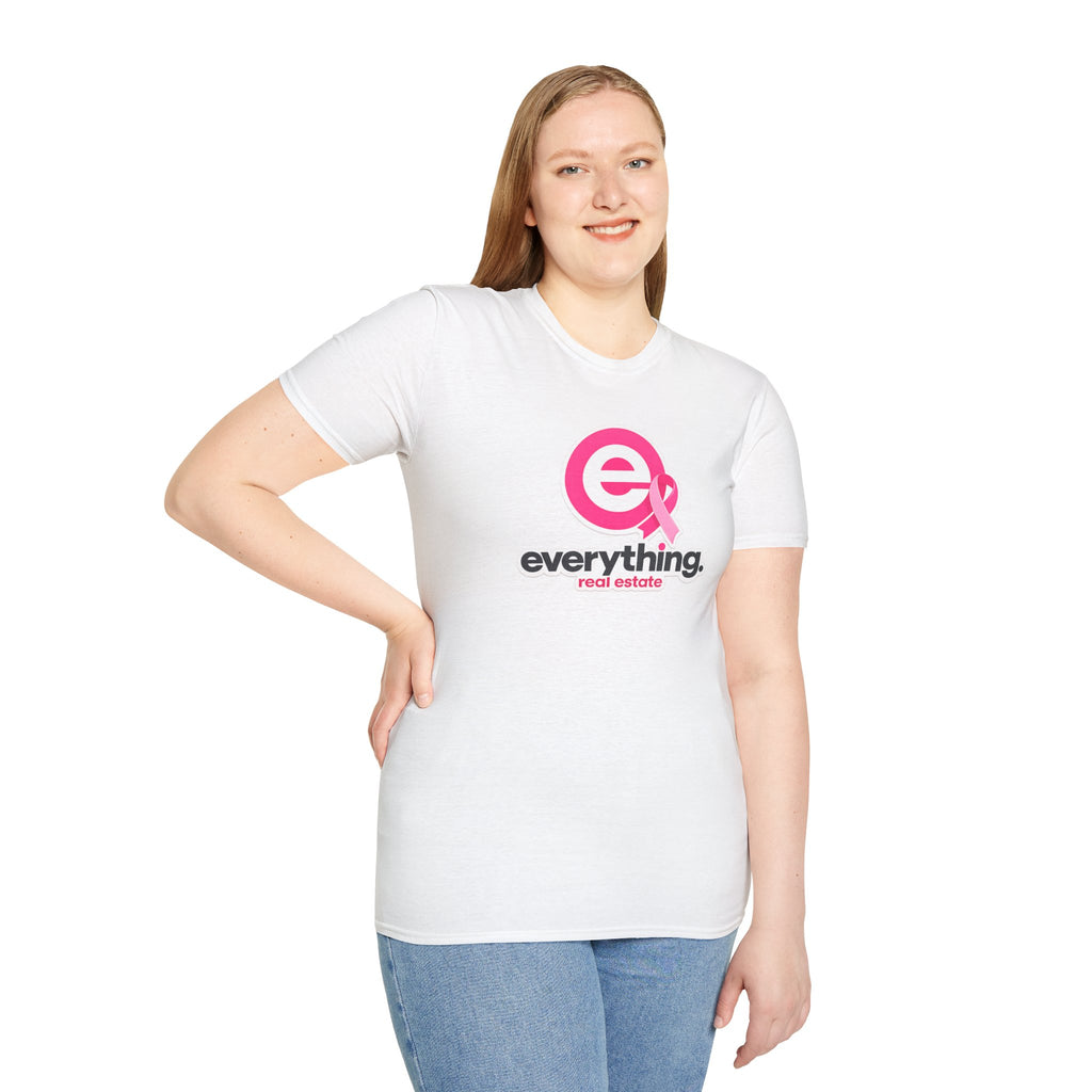 Everything Real Estate Pink Ribbon T-Shirt — Breast Cancer Awareness Realtor Tee