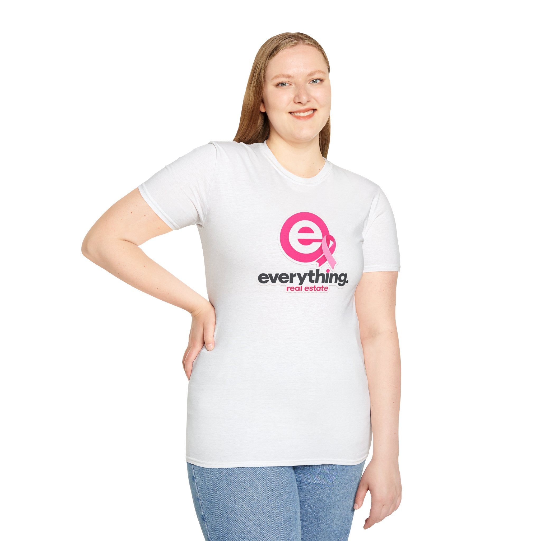 Everything Real Estate Pink Ribbon T-Shirt — Breast Cancer Awareness Realtor Tee