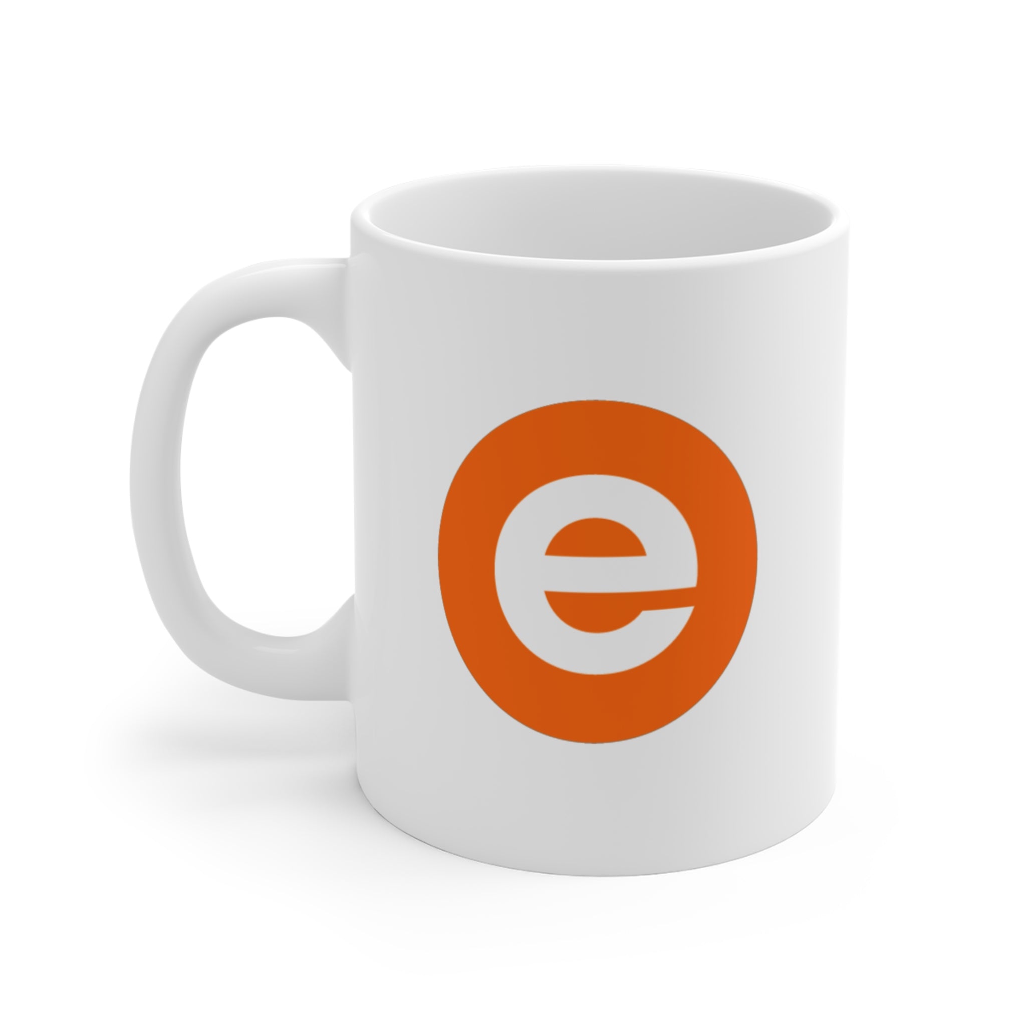 Mug — Minimal Orange "e" Logo Coffee Cup